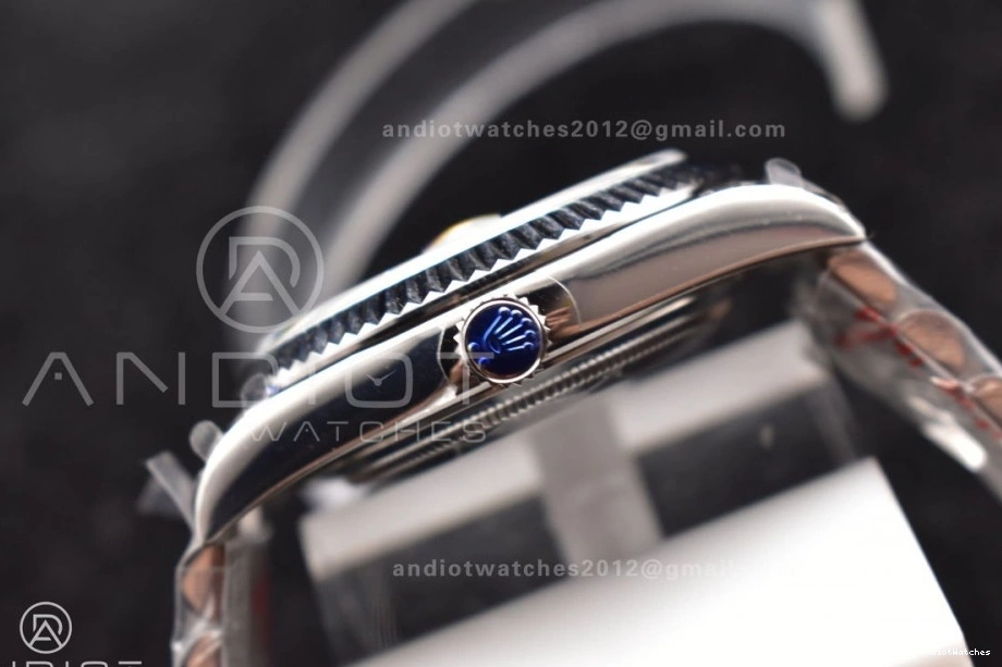 Dial Steel on SS Bracelet V President Arabic GMF 904L Markers A3255 Iced DayDate 40 Blue Cozy 710 0712